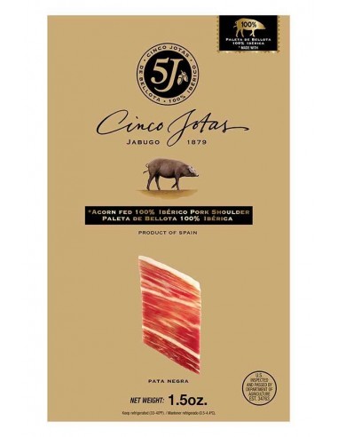 Hand Sliced Acorn-fed Iberico Shoulder Jabugo 1.5oz CINCO JOTAS - 1