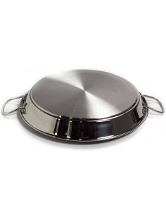 Stainless Steel Valencian Paella Pans 18/10 with Gold Handles 2