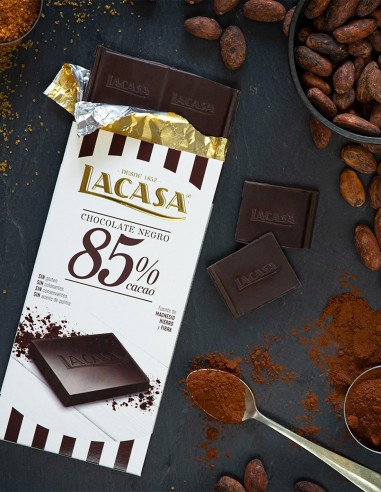 Dark Chocolate 85% Cacao 100g Gluten...