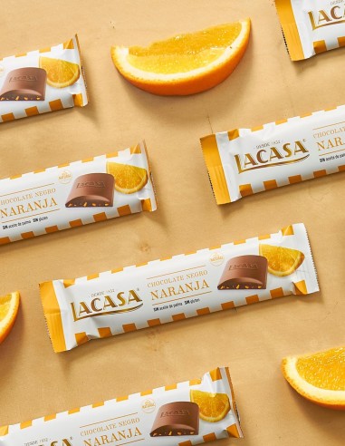 Dark Chocolate with Orange 25g by LACASA