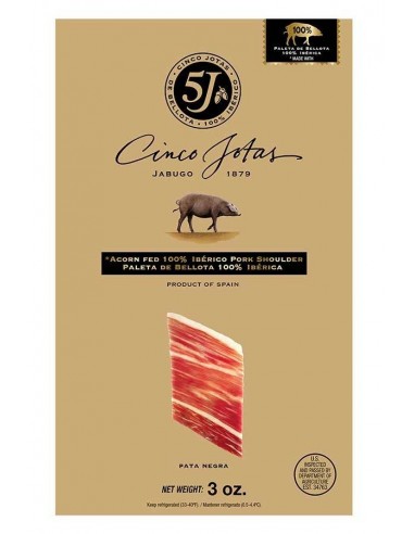 Hand Sliced Acorn-fed Iberico Shoulder Jabugo 3 oz CINCO JOTAS - 1