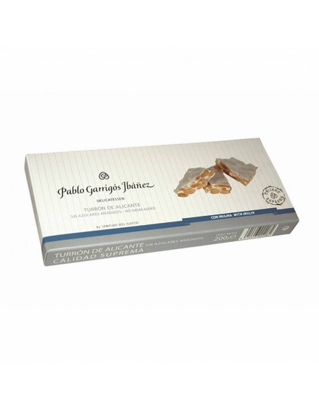 Sugarless Turrón Alicante (Hard Almond Nougat)