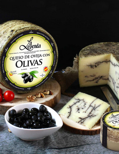 Sheep Cheese 5 months with Black Olives