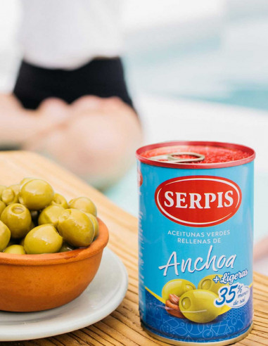 Serpis Anchovy Stuffed Olives "Low in...