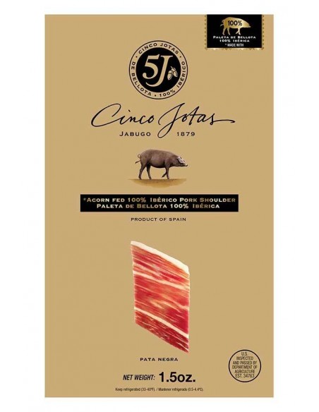 Hand Sliced Acorn-fed Iberico Shoulder Jabugo 1.5oz CINCO JOTAS - 1