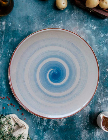 Plate Chuleton Miami Blue Espiral 30cm